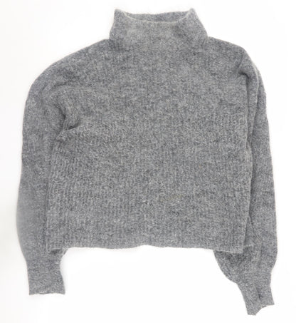 Womens UK Size M Warehouse Grey Pullover Jumper