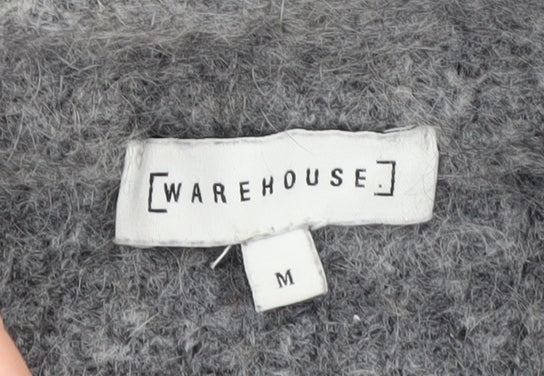 Womens UK Size M Warehouse Grey Pullover Jumper