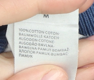 Angelo Litrico Men's Blue M Cotton Pullover Jumper