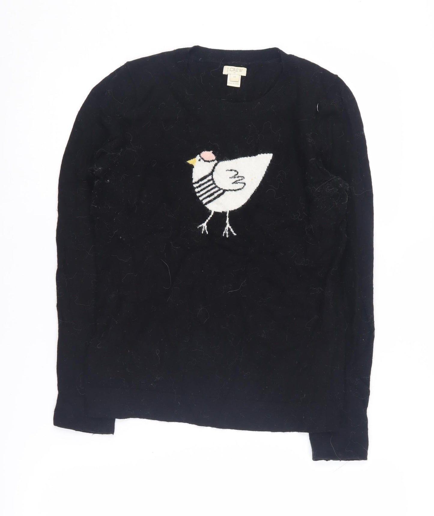 Womens UK Size XS J.CREW Black Pullover Jumper