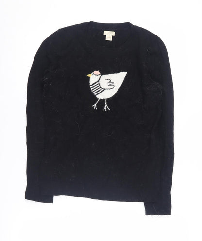 Womens UK Size XS J.CREW Black Pullover Jumper