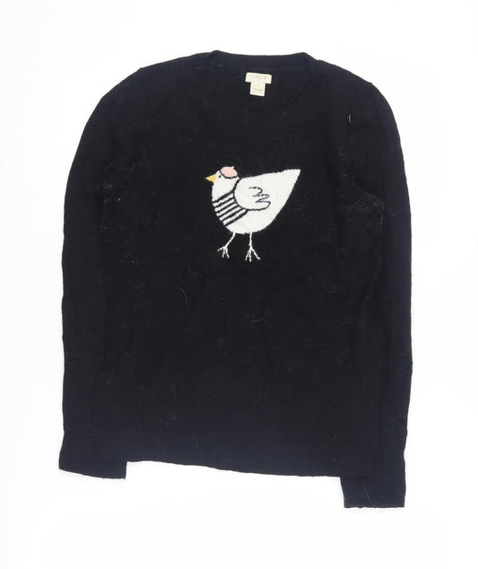 Womens UK Size XS J.CREW Black Pullover Jumper