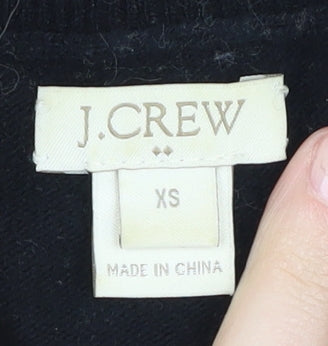 Womens UK Size XS J.CREW Black Pullover Jumper