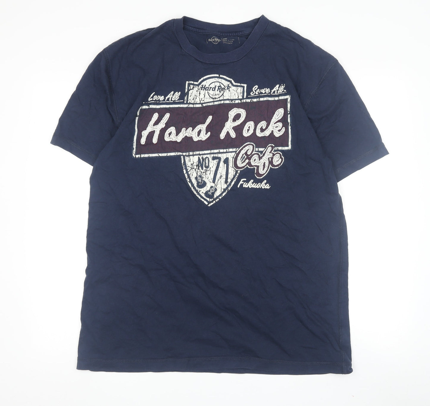 Mens UK Size L Hard Rock Cafe Blue  T-Shirt