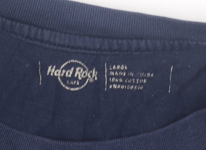 Mens UK Size L Hard Rock Cafe Blue  T-Shirt