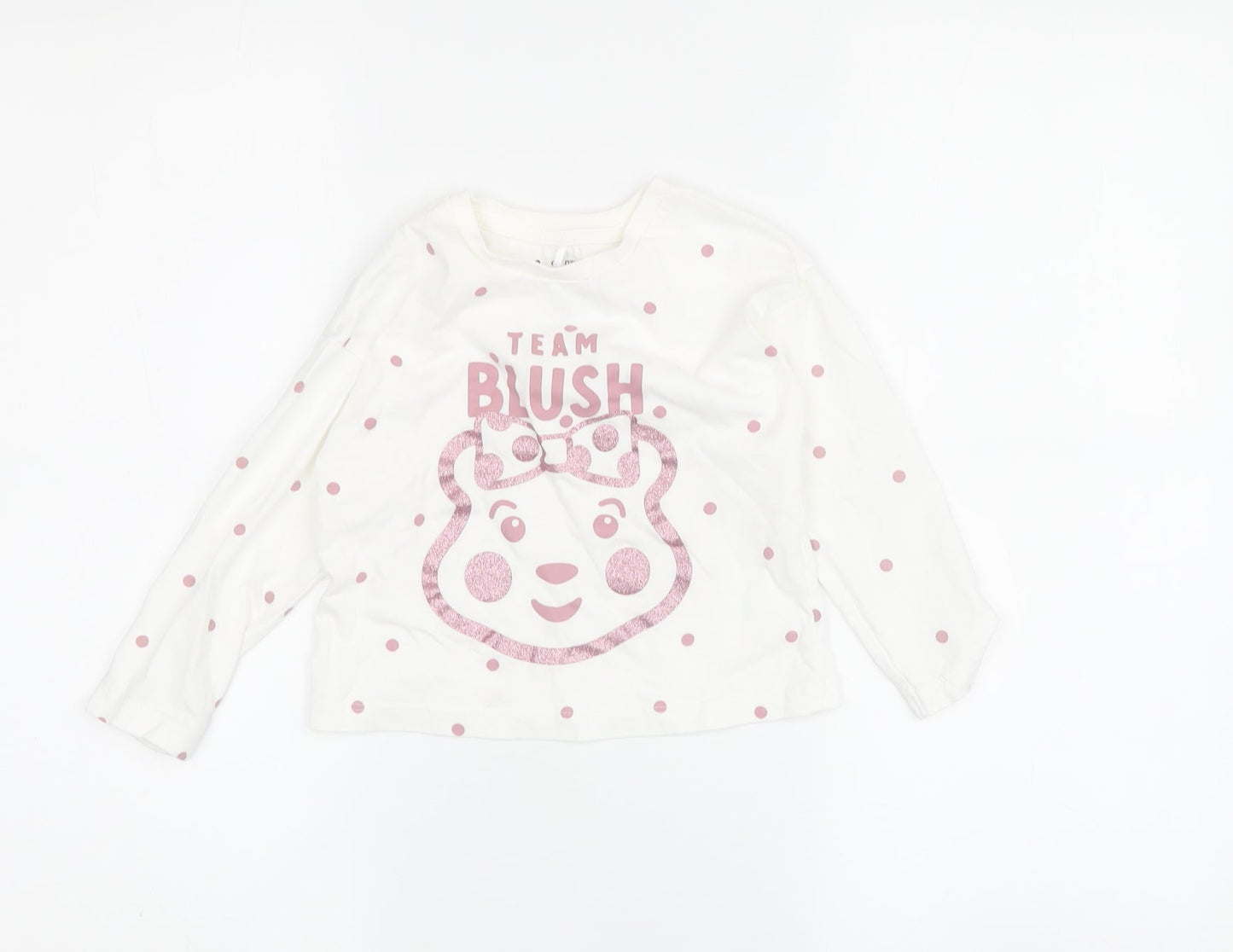George Unisex Baby White Polka Dot Long Sleeve T-Shirt 18-24M