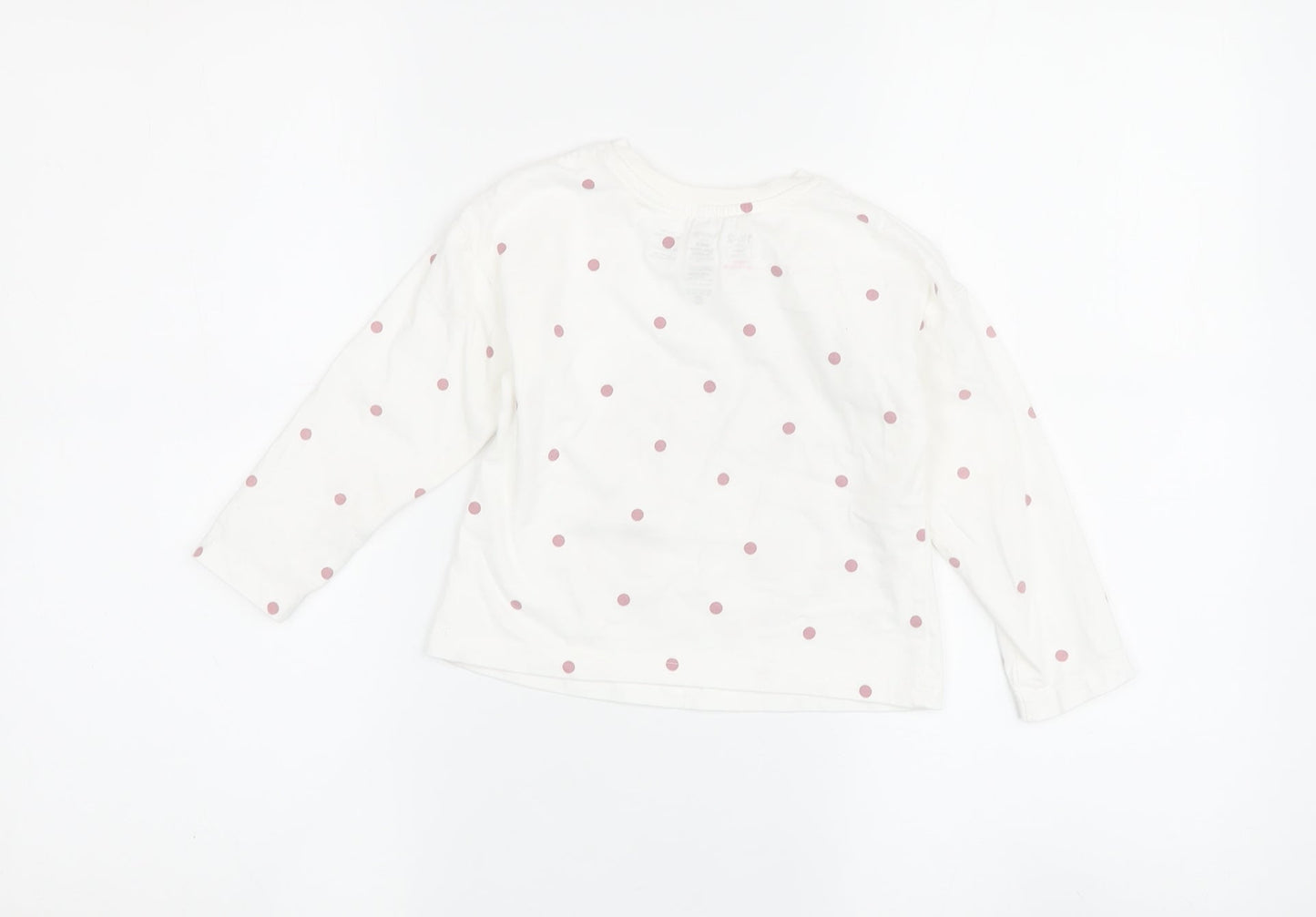 George Unisex Baby White Polka Dot Long Sleeve T-Shirt 18-24M