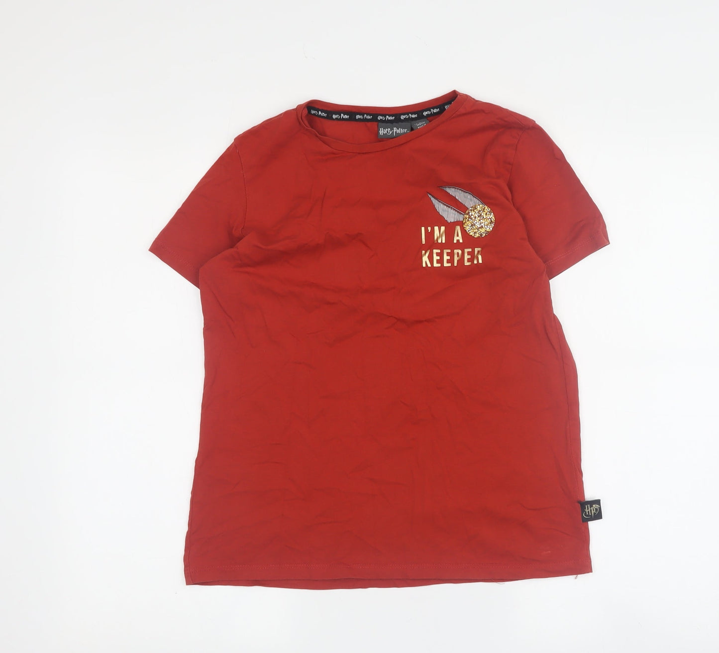 Harry Potter Girls' Red Graphic T-Shirt, 14-15 Years, Magical Design