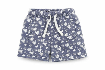 Bench Boys Blue Robot Print Sweat Shorts 3-4 Years