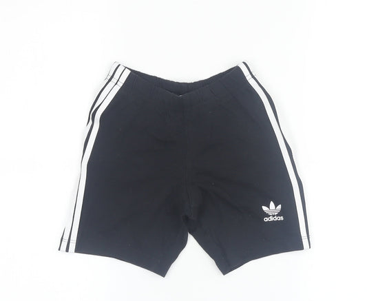 Additional front view of Adidas boys’ black athletic shorts, 2-3 years, activewear