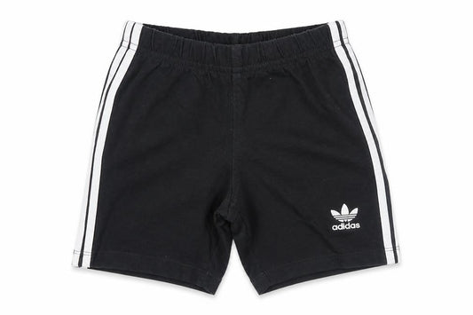 Front view of Adidas boys’ black athletic shorts, 2-3 years, activewear