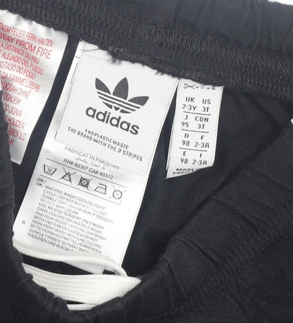 Adidas Boys Black Athletic Shorts, 2-3 Years, Activewear