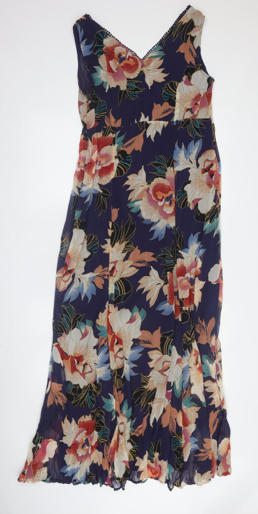 Marks and Spencer Women's Multicoloured Floral Slip Dress Size 12