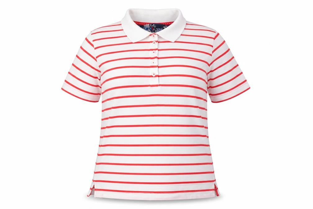 Womens UK Size M Isle Multicoloured Basic Polo