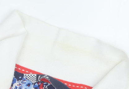 Isle Women's Red Beige Striped Polo M Collared Shirt