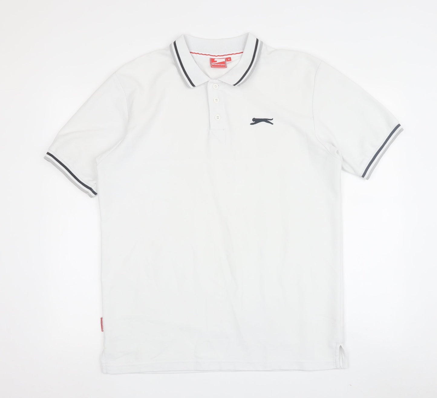 Slazenger Men's White Polo Shirt, Medium, Casual Style
