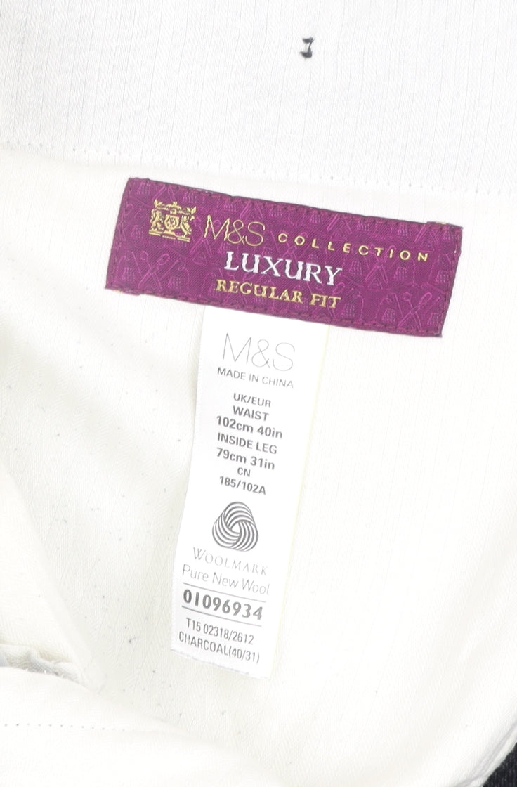 Marks and Spencer Men's Black Dress Pants XL