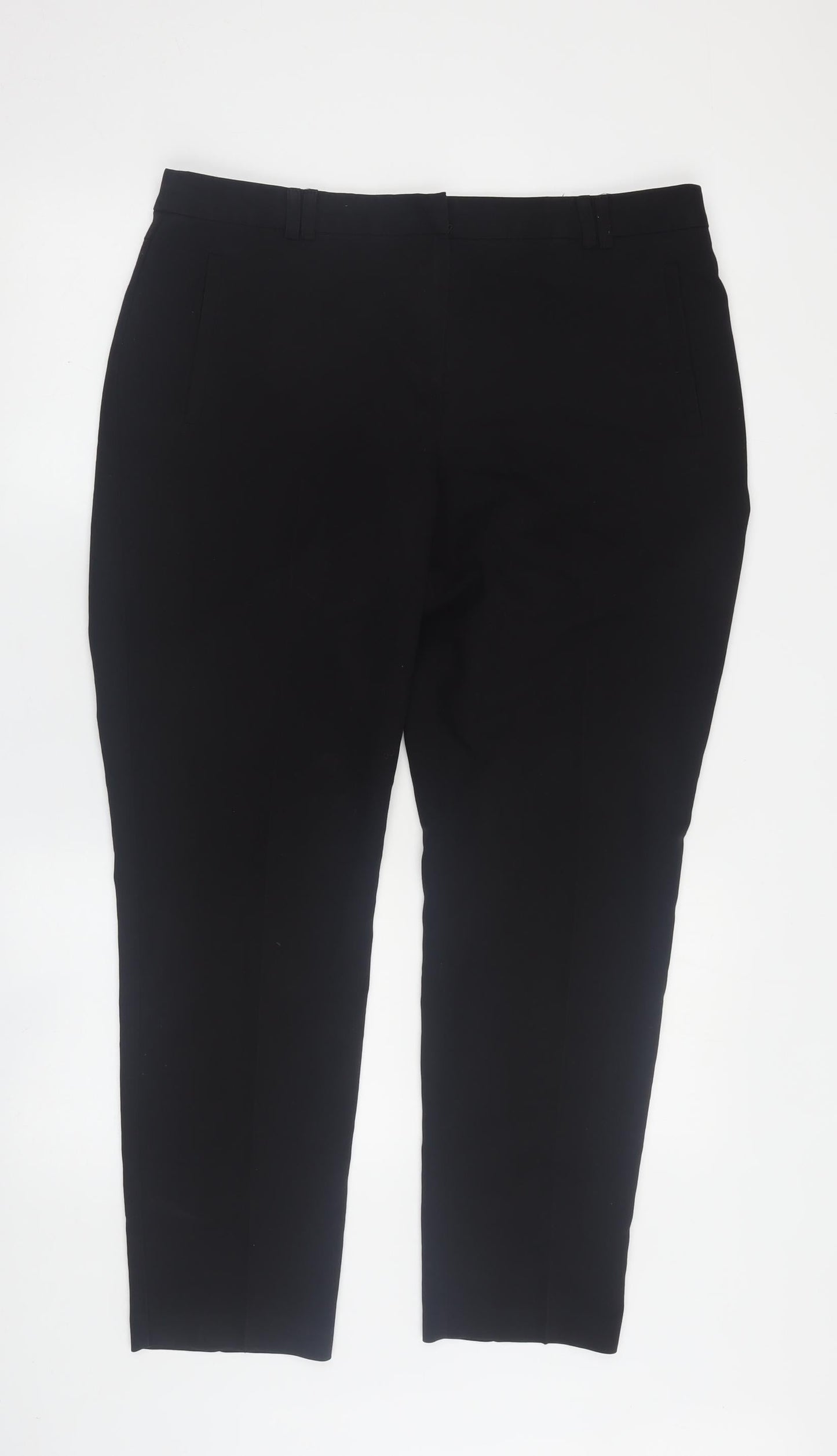 Womens UK Size 14 Topshop Regular Fit Casual Workwear Black Trousers