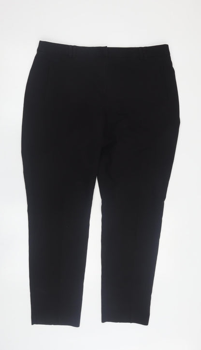 Womens UK Size 14 Topshop Regular Fit Casual Workwear Black Trousers