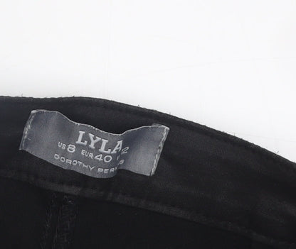 Womens UK Size 12 Dorothy Perkins Slim Fit  Black Trousers