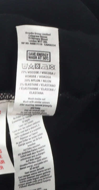 Womens UK Size 12 Dorothy Perkins Slim Fit  Black Trousers