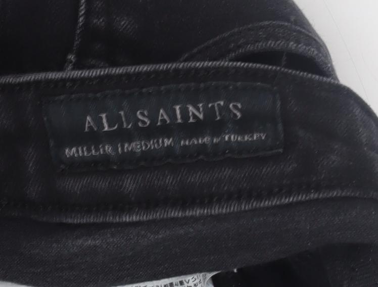 AllSaints Women's Black Skinny Jeans, M, Stretch, Autumn-Winter