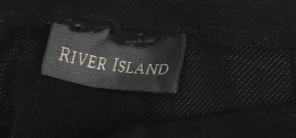 River Island Women's Black Straight Trousers Size 10