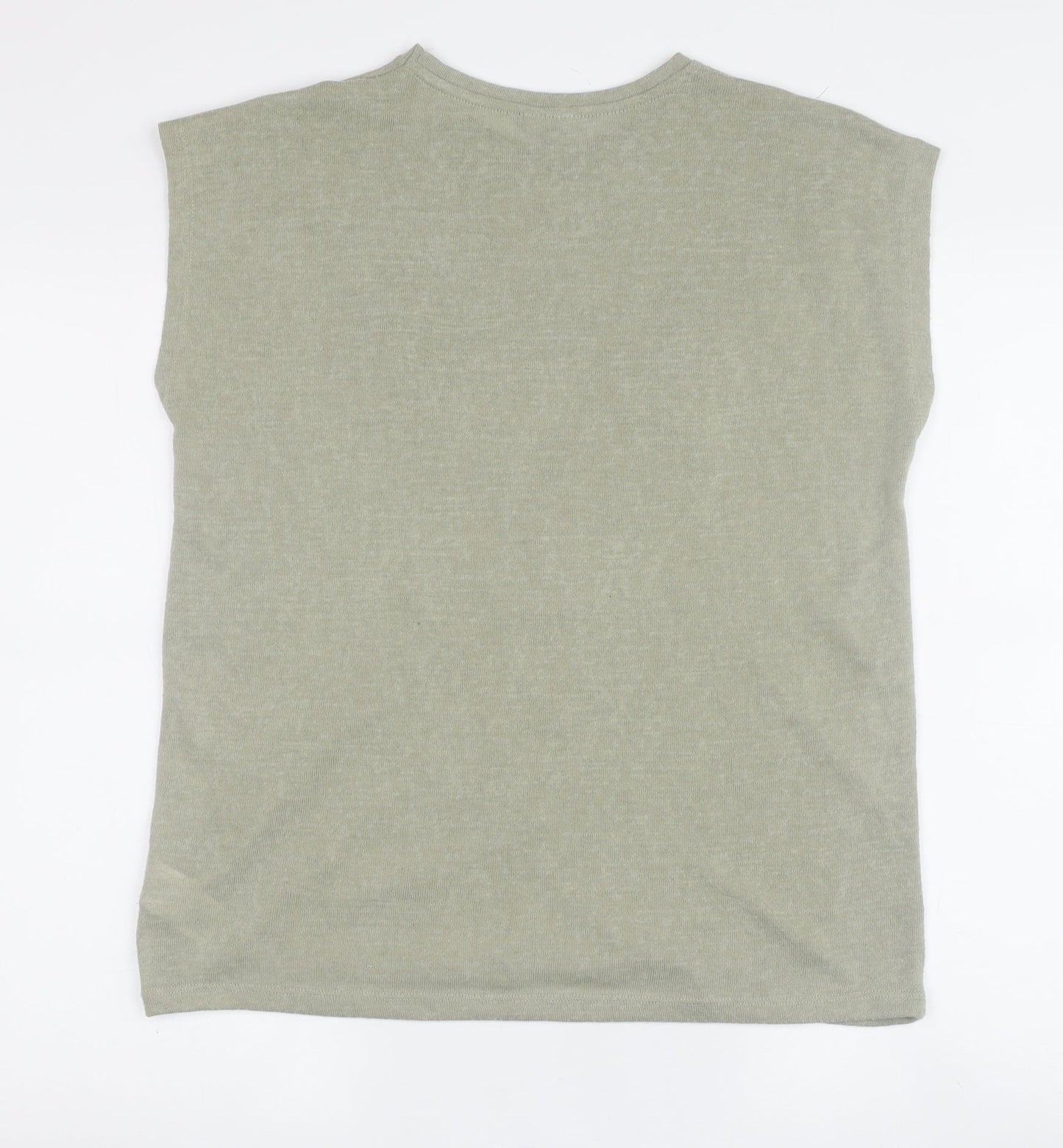 Womens UK Size 10 Warehouse Green Basic T-Shirt