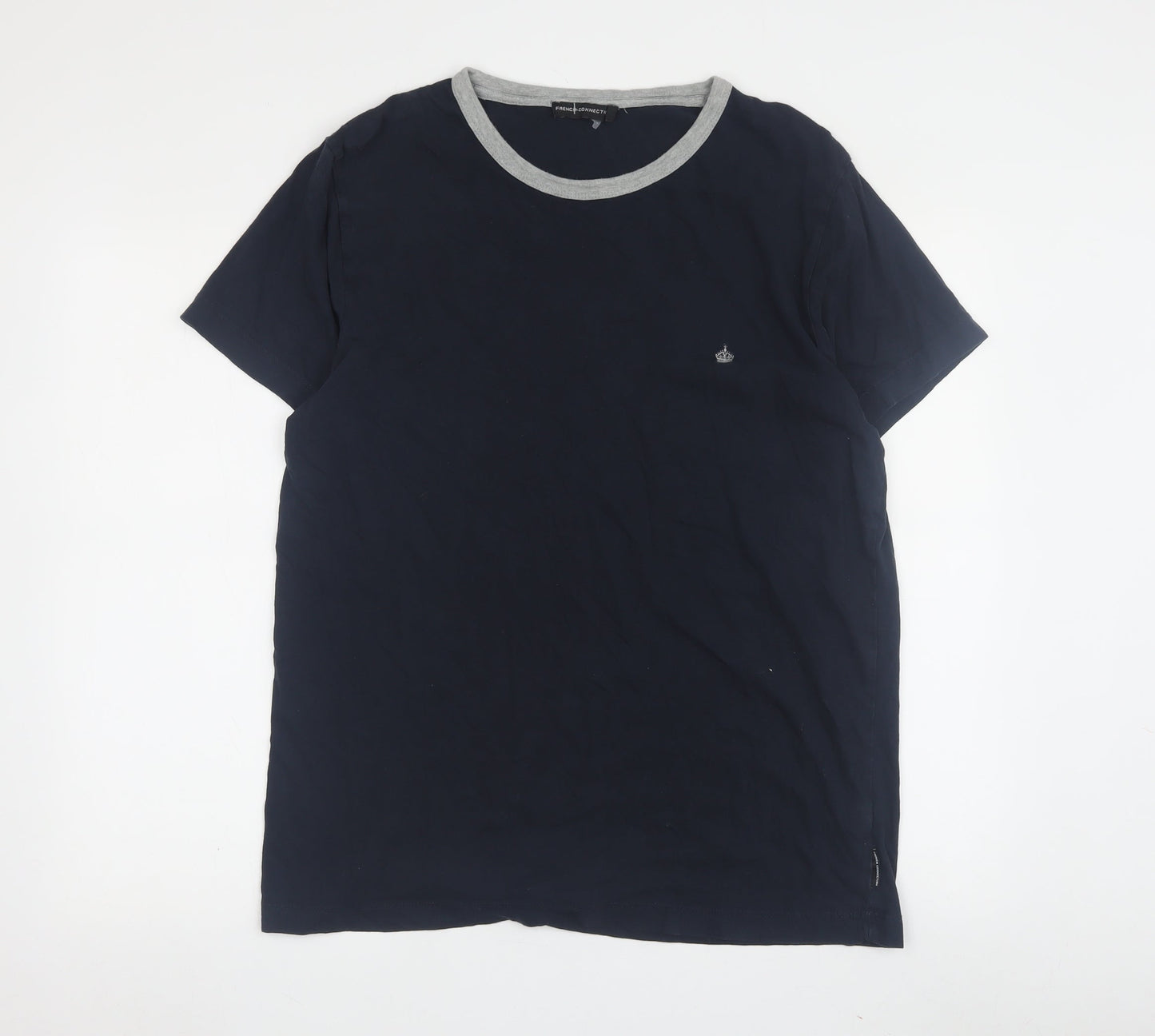 Mens UK Size L French Connection Blue  T-Shirt