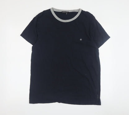 Mens UK Size L French Connection Blue  T-Shirt