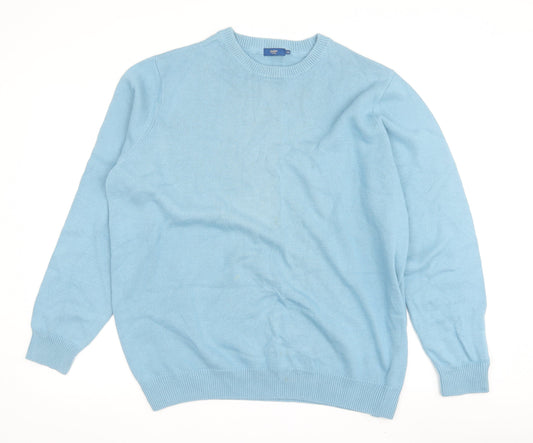 Colvin Men's Blue 2XL Crew Neck Cotton Pullover