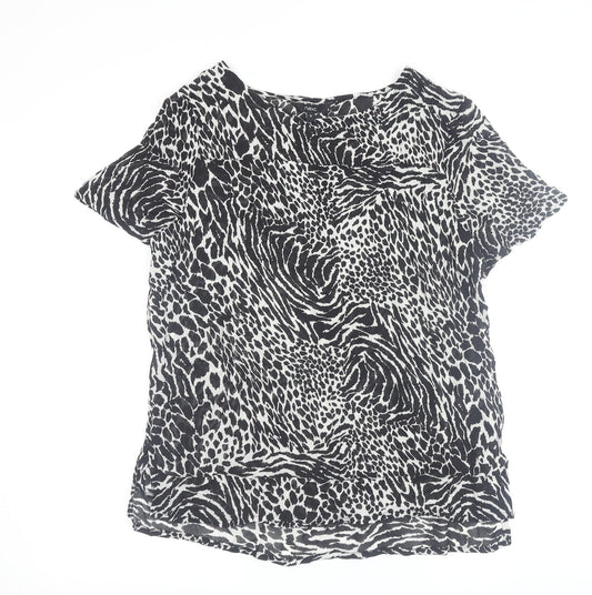 Womens UK Size 12 NEXT Black Basic T-Shirt
