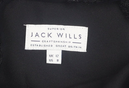 Jack Wills Women’s Black Lace Short Sleeve Dress 12