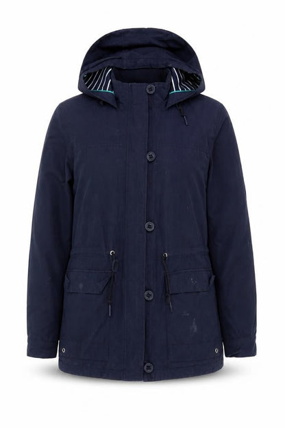 Marks & Spencer Women's Blue Hooded Rain Jacket Size 10