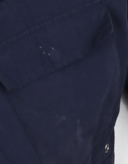 Marks and Spencer Women's Blue Hooded Rain Jacket Size 10