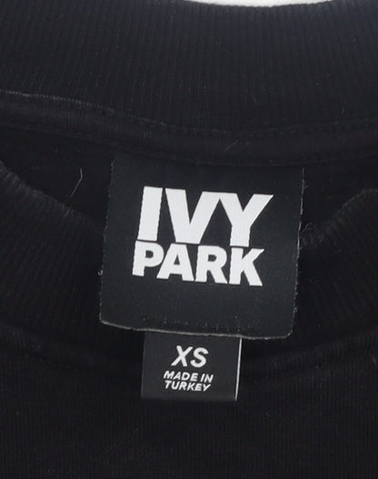 Unisex Adults UK Size XS IVY PARK Black Pullover Sweatshirt