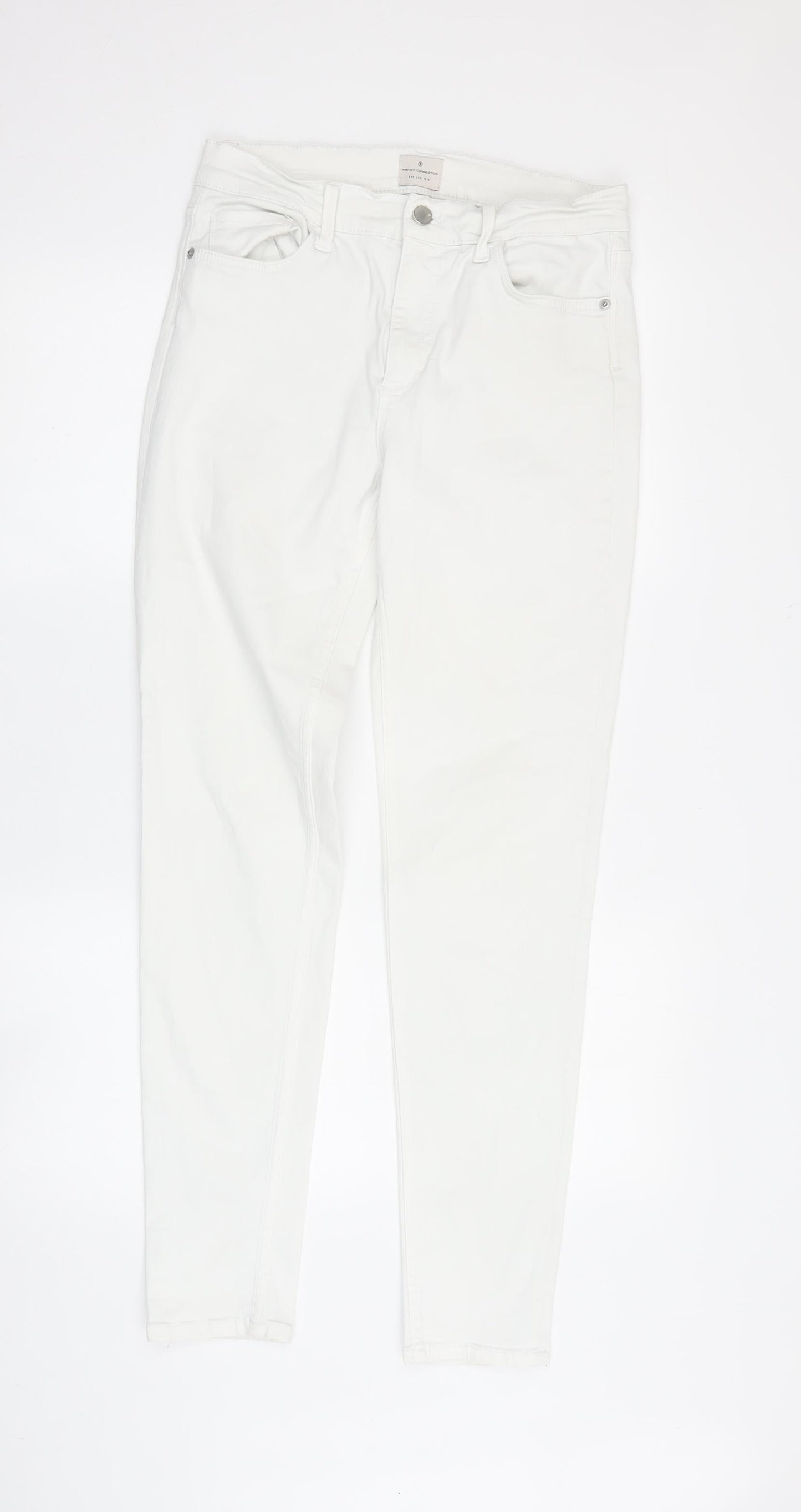 French Connection Women's White Jeans, Size 12