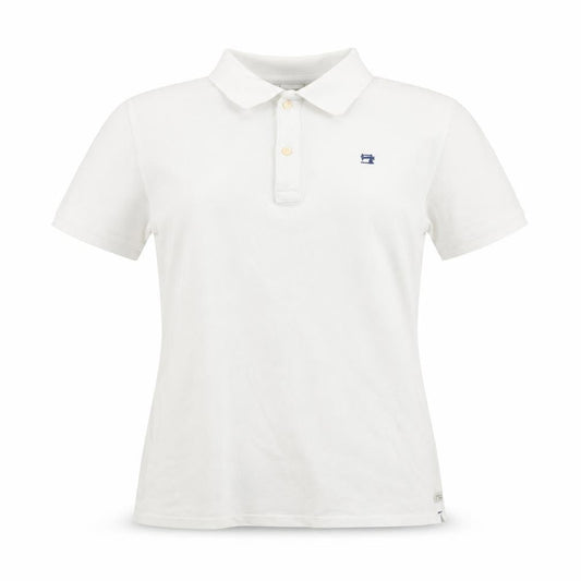 Womens UK Size 14 Scotch & Soda White Basic Polo