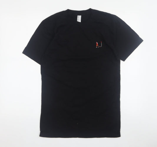 Mens UK Size S American Apparel Black  T-Shirt