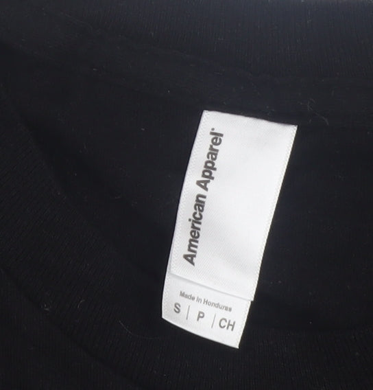Mens UK Size S American Apparel Black  T-Shirt