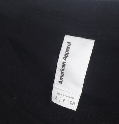 Mens UK Size S American Apparel Black  T-Shirt