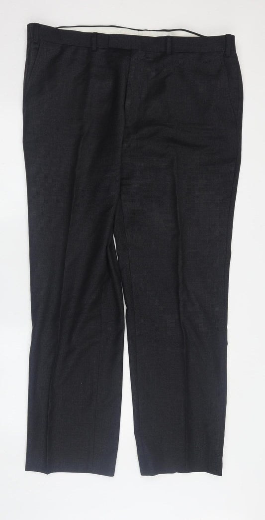 Marks and Spencer Men's Black Wool Dress Pants