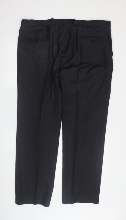 Marks and Spencer Men's Black Wool Dress Pants