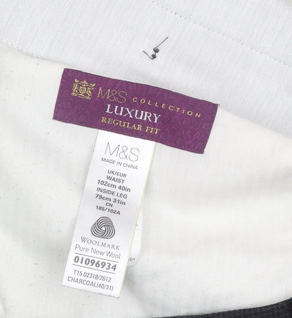 Marks and Spencer Men's Black Wool Dress Pants