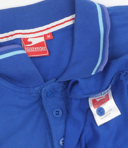 Slazenger Men's Blue M Polo Shirt, Casual Style