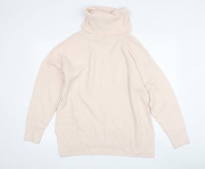 Miss Selfridge Women's Beige Roll Neck Jumper, Size 8