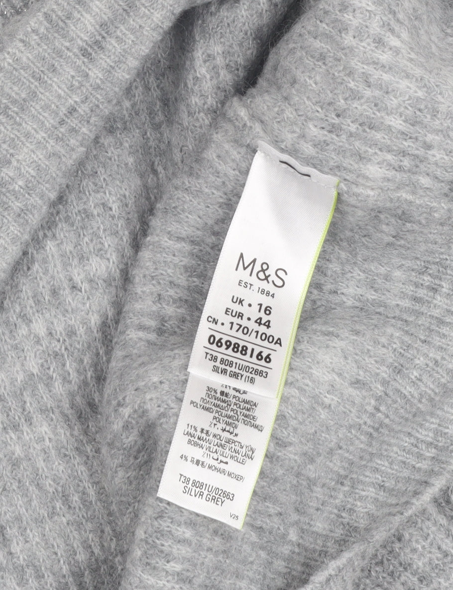 Womens UK Size 16 Marks and Spencer Grey  Jumper