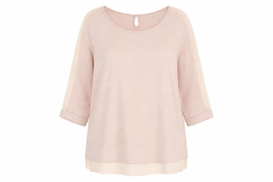 RJR. John Rocha Pink Women's T-Shirt, Size 14, 3/4 Sleeve