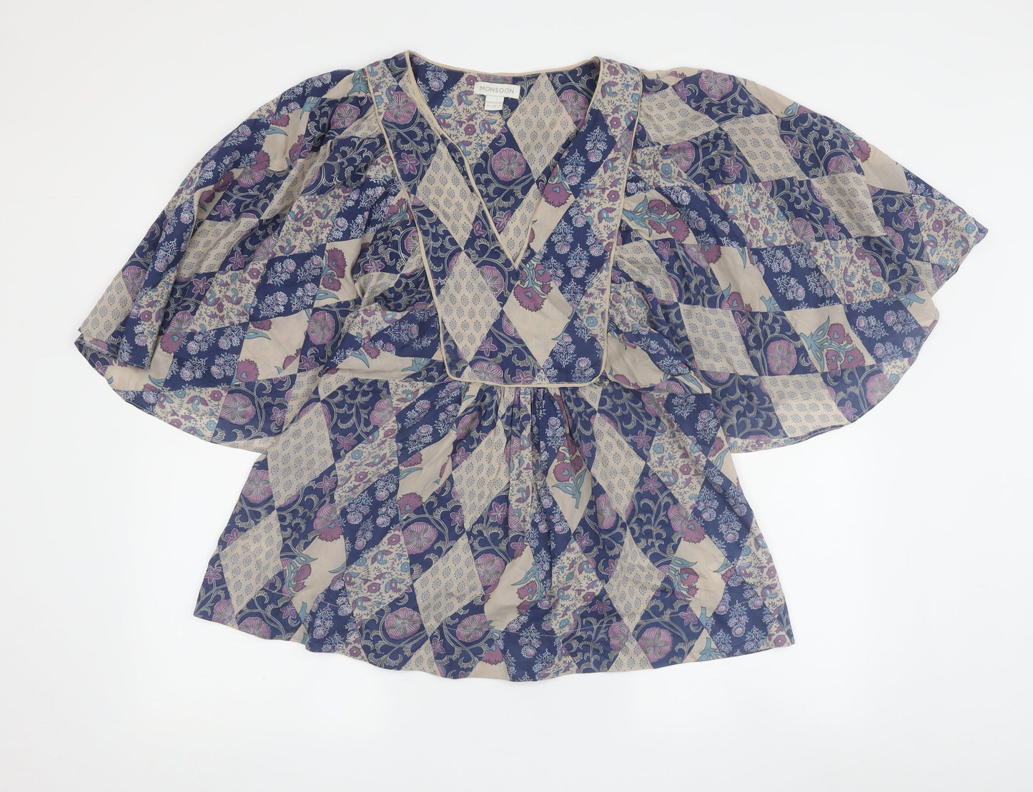 Womens UK Size 10 Monsoon Multicoloured Kimono Blouse