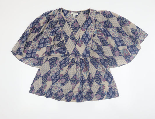 Womens UK Size 10 Monsoon Multicoloured Kimono Blouse
